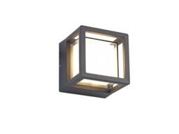 Olean Square Downlight, 1 x 6W LED, 3000K, 360lm, IP54, Anthracite - thumbnail 1