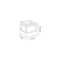 Olean Square Downlight, 1 x 6W LED, 3000K, 360lm, IP54, Anthracite - thumbnail 2