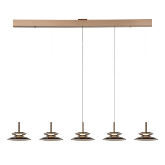 Lucide SANTIAGO - Pendant light - LED Dim. - CCT - 5x10W 2700K/4000K - Amber - Premium - image 1