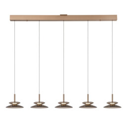 Lucide SANTIAGO - Pendant light - LED Dim. - CCT - 5x10W 2700K/4000K - Amber - Premium - thumbnail 1
