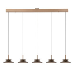 Lucide SANTIAGO - Pendant light - LED Dim. - CCT - 5x10W 2700K/4000K - Amber - Premium - thumbnail 3