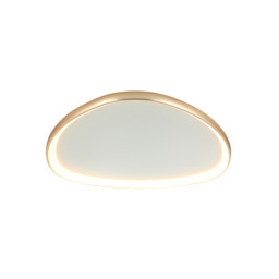 Nireon 60cm Integrated Led Semi Flush Ceiling Light Gold Matt LED 3000K Dimmable - thumbnail 1