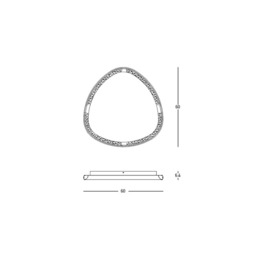 Nireon 60cm Integrated Led Semi Flush Ceiling Light Gold Matt LED 3000K Dimmable - thumbnail 2
