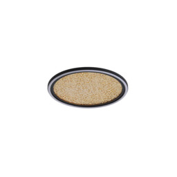 Luna LED Flush Light, Sand Black Metal & Gold Plastic Diffuser - thumbnail 2