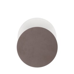 Altona Magnetic Base Wall Lamp, 12W LED 3000K 498lm, 20, 19cm Round Bottom Offset, Coffee, Acrylic Frosted Diffuser - thumbnail 3