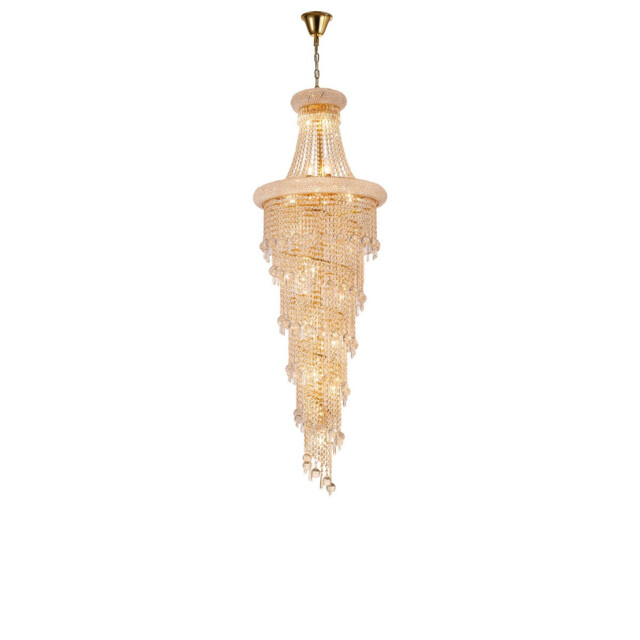 Alexandra Pendant 4 Layer Spiral 25 Light E14 Gold/Crystal Item Weight: 28.6kg - image 1