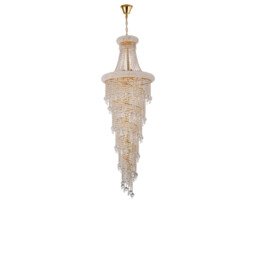 Alexandra Pendant 4 Layer Spiral 25 Light E14 Gold/Crystal Item Weight: 28.6kg - thumbnail 3