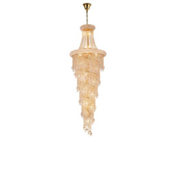 Alexandra Pendant 4 Layer Spiral 25 Light E14 Gold/Crystal Item Weight: 28.6kg - thumbnail 1