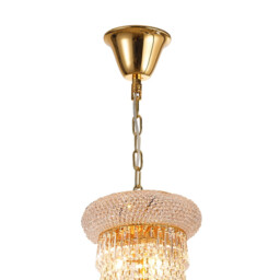 Alexandra Pendant 4 Layer Spiral 25 Light E14 Gold/Crystal Item Weight: 28.6kg - thumbnail 5