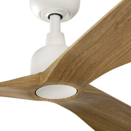 Outwood 150cm Ceiling Fan White, Light Oak Blades, IP44 - thumbnail 3