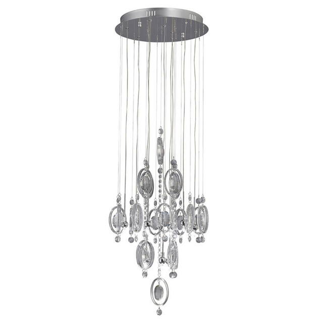Solana Pendant 9 Light G4 Polished Chrome/Crystal, NOT LED/CFL Compatible - image 1