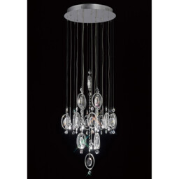 Solana Pendant 9 Light G4 Polished Chrome/Crystal, NOT LED/CFL Compatible - thumbnail 2