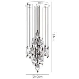 Solana Pendant 9 Light G4 Polished Chrome/Crystal, NOT LED/CFL Compatible - thumbnail 5