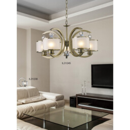 Lincoln Table Lamp E27 Satin Nickel/Glass/Crystal - thumbnail 3
