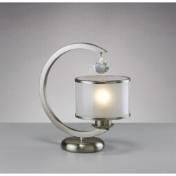 Lincoln Table Lamp E27 Satin Nickel/Glass/Crystal - thumbnail 2