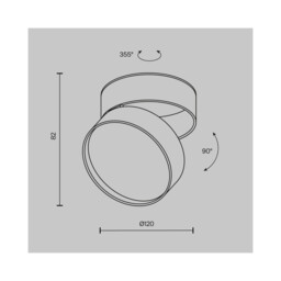 Onda Surface Mounted Downlight Black 3000K 1370lm - thumbnail 2