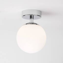 Denver Semi Flush Bathroom Ceiling Light Polished Chrome IP44, G9