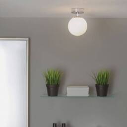 Denver Semi Flush Bathroom Ceiling Light Polished Chrome IP44, G9 - thumbnail 2