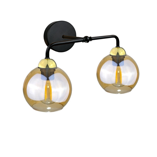 Melle Wall Lamp Gold, 23cm, 2x E27