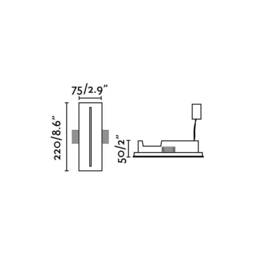Plas LED 1 Light Indoor Recessed Wall Light White Plaster - thumbnail 3