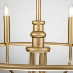 Capitol Hill 6 Light Multi Arm Pendant Ceiling Light, Painted Natural Brass - thumbnail 5