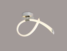 Armonia Semi Flush Ceiling Small Loop, 18W LED, 3000K, 1350lm, Polished Chrome, Frosted Acrylic - thumbnail 3