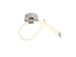 Armonia Semi Flush Ceiling Small Loop, 18W LED, 3000K, 1350lm, Polished Chrome, Frosted Acrylic