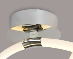 Armonia Semi Flush Ceiling Small Loop, 18W LED, 3000K, 1350lm, Polished Chrome, Frosted Acrylic - thumbnail 5