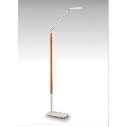 Phuket Floor Lamp 1 Light 7W LED 3000K, 600lm, Touch Dimmer, Matt White / Beech, 3yrs Warranty - thumbnail 2