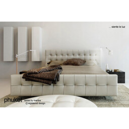 Phuket Floor Lamp 1 Light 7W LED 3000K, 600lm, Touch Dimmer, Matt White / Beech, 3yrs Warranty - thumbnail 3