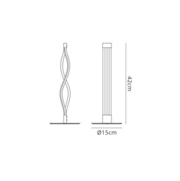 Sahara Table Lamp 6W LED 3000K, 420lm, Silver, Frosted Acrylic, Polished Chrome - thumbnail 2