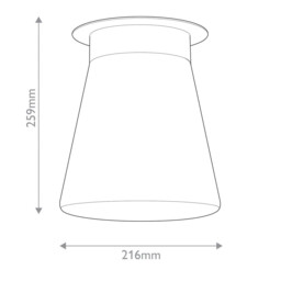 Kichler Albers Semi Flush Ceiling Light Contemporary Champagne Bronze 1x E27 - thumbnail 3