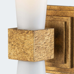 Kristy Candle Wall Lamp Contemporary Distressed Gold 1x E27 - thumbnail 2