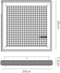 Amelia Flush Ceiling 21W 2100lm LED 4000K Stainless Steel, Crystal - thumbnail 3