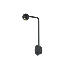 Eyes Wall Lamp Switched, 6W LED, 3000K, 390lm, Sand Black, 3yrs Warranty