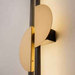 Skyline II Modern Integrated LED Wall Lamp Black 4000K 700lm Brass Shade - thumbnail 5