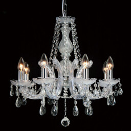 Gabrielle Chandelier Acrylic Sconce & Glass Crystal Droplets 8 Light E14 Polished Chrome Finish - thumbnail 2