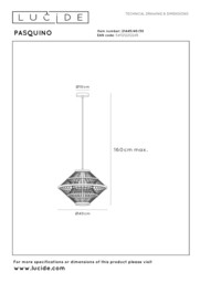 Lucide PASQUINO - Pendant light - Ø 40 cm - 1xE27 - Black - Essential - thumbnail 5