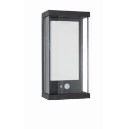 Bay Outdoor Motion Sensor Wall Lamp Anthracite Aluminium Glass, LED 1.5W 152Lm 3000K IP65 Solar / Switched - thumbnail 1