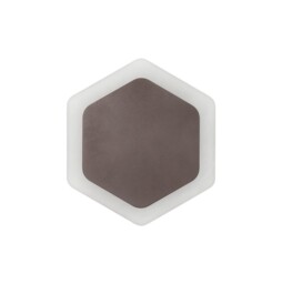 Altona Magnetic Base Wall Lamp, 12W LED 3000K 498lm, 15, 19cm Vertical Hexagonal Centre, Coffee, Acrylic Frosted Diffuser - thumbnail 3