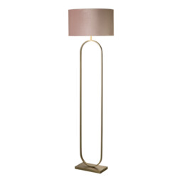 Modish Floor Lamp Bronze, Pink Shade 1x E27 - thumbnail 1