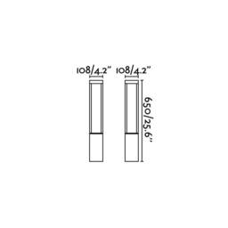 Agra LED Outdoor Bollard Light Dark Grey IP54 - thumbnail 3