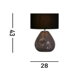 Devon Table Lamp, Black Punched Glass with Black Linen - thumbnail 5