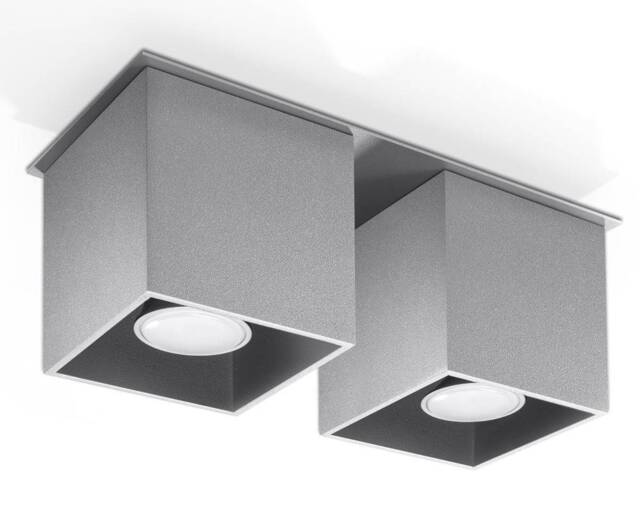 Quad 2 Light Suface Mounted Downlight Grey, GU10 - image 1