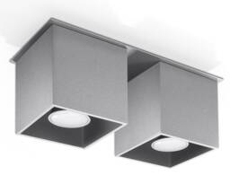 Quad 2 Light Suface Mounted Downlight Grey, GU10 - thumbnail 1