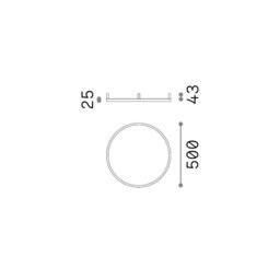 Oracle Slim 50cm Non Dim 3000K Round Integrated LED Semi Flush Ceiling Light Brass 3250lm - thumbnail 2