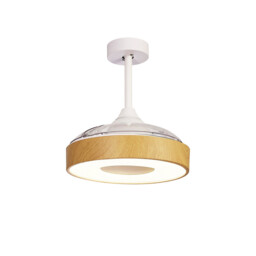 Coin Mini 45W LED Dimmable Ceiling Light With Built-In 25W DC Reversible Fan, Remote & APP Control, Wood, 2500lm, 5yrs Warranty - thumbnail 5