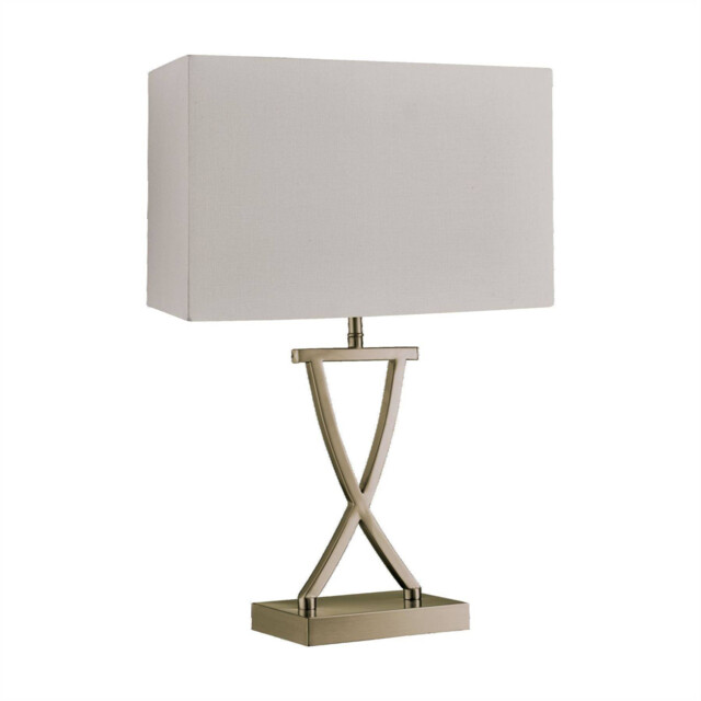 Club 1 Light Table Lamp Antique Brass, Cream Shade, E14 - image 1