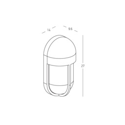 Orvel Outdoor Bulkheads Wall Lamp Dark Brown 1x E27 IP65 - thumbnail 2