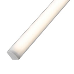 Unix Cabinet Corner LED Bar In Aluminum, White, Silver, 4000K
